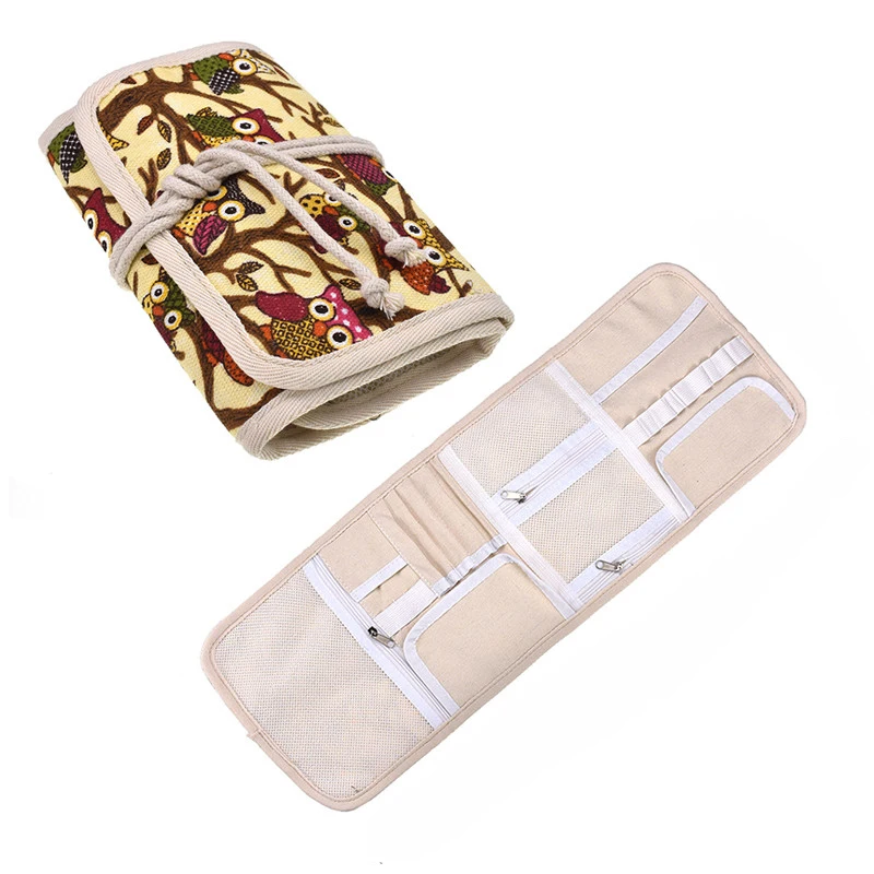 

Looen Empty Crochet Hook Pouch Knitting Kit Case Big Capacity Crochet Needle Scissors Sewing Accessories Household Organizer Bag