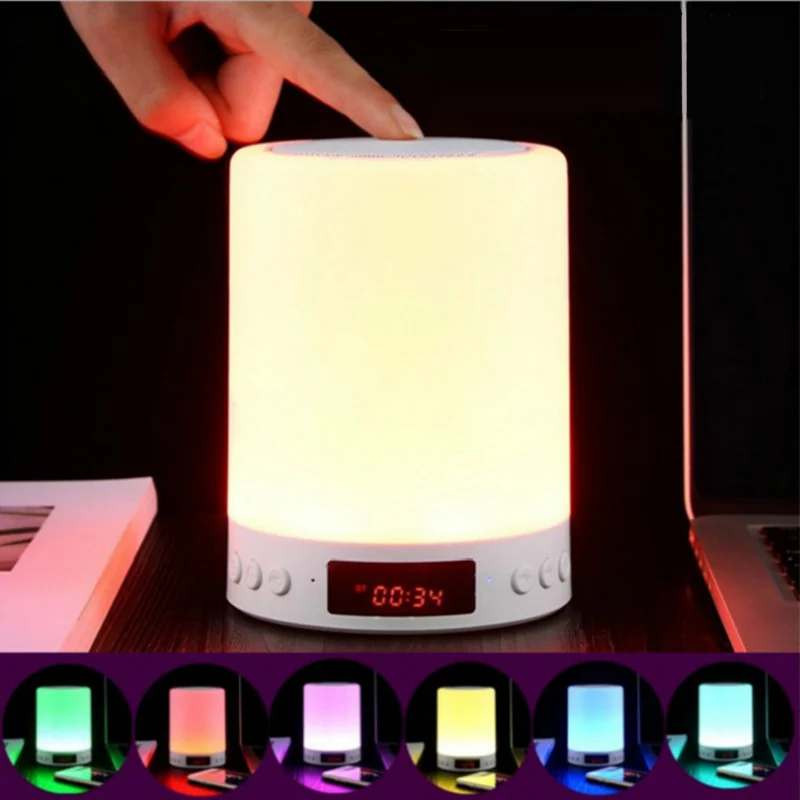 Smalody Touch Lamp Portable Wireless Bluetooth Speakers Stereo Music