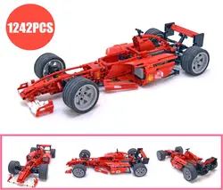 Новый технический гоночный автомобиль 1:8 ФОРМУЛА F1 fit Technic Car city Модель Строительный комплект блок кирпичи игрушки автомобиль 8386 DIY подарок