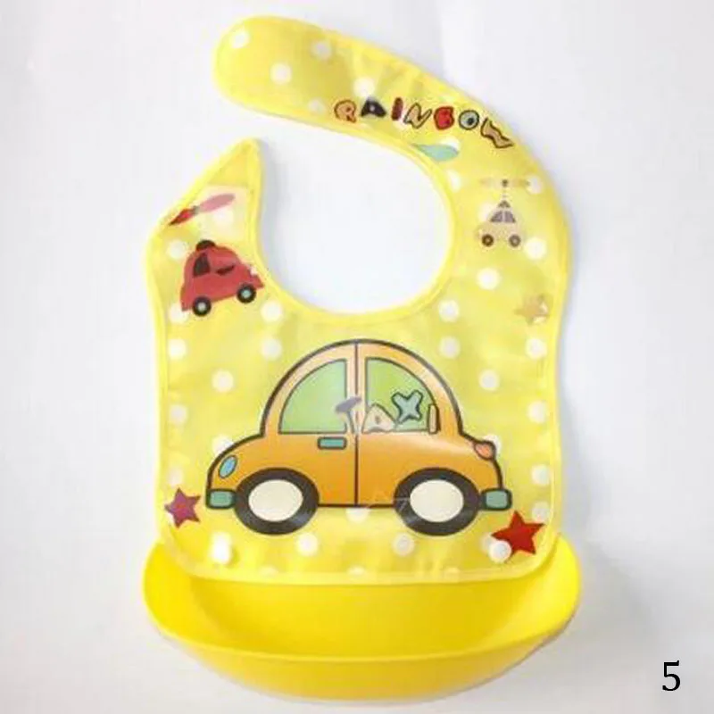 Cartoon Baby Bib Lovely EVA Waterproof Silicone Baby Bibs Boys Girls Infants Feeding Burp Clothes New 10 Styles