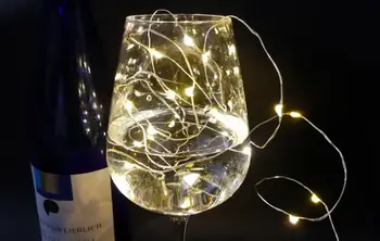 

100Set 2M 20 Leds Christmas Lights String LED Copper Wire Fairy Lights for Festival Wedding Centerpiece Party Home Table Decor