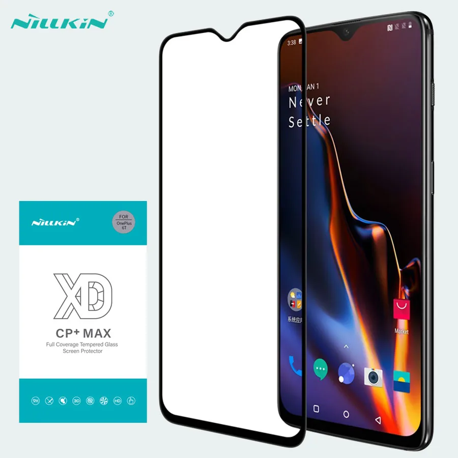 Для OnePlus 7 закаленное стекло 6T NILLKIN XD CP + MAX полное покрытие защитные стекла для