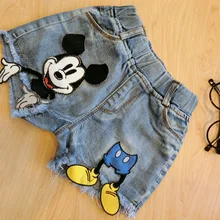 С рисунком героев из мультфильма летние детские шорты 1-6years Летние Брендовые джинсовые шорты для детей, Новое поступление модных джинсовые шорт