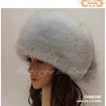 Горячая Распродажа NBH030 модная зимняя шапка из лисьего меха для женщин