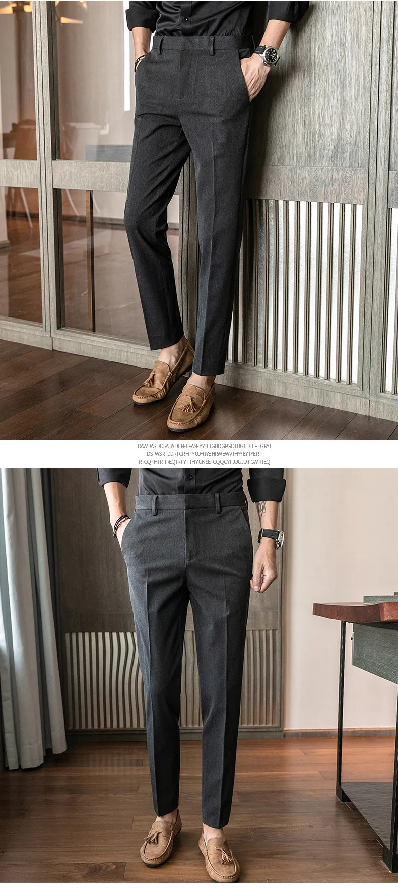 MRMT 2019 новые осенние и зимние мужские брюки Slim Fit повседневные брюки для мужчин прямые Маленькие ноги длинные брюки