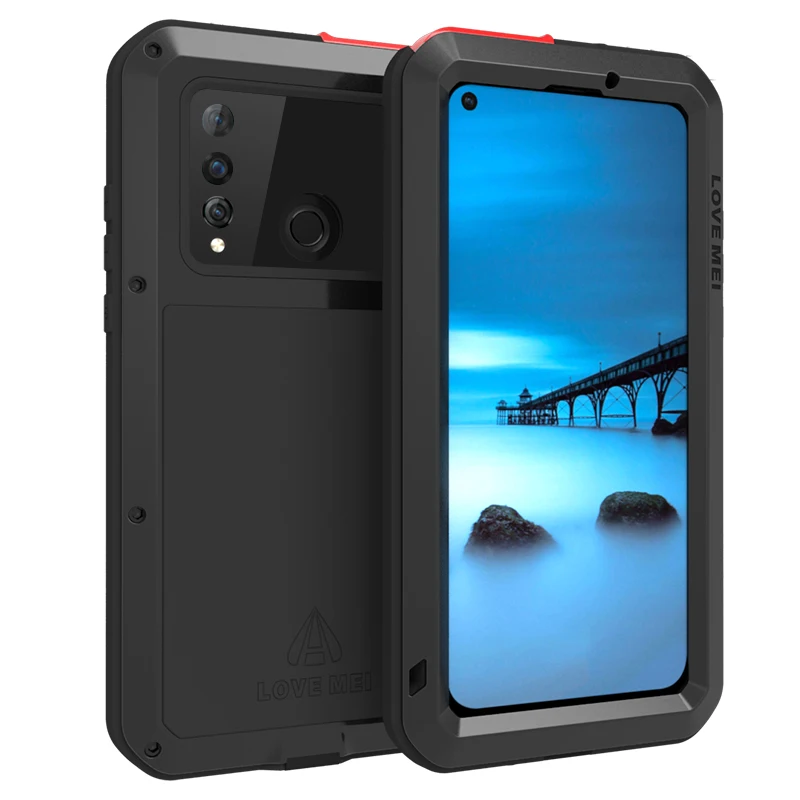 

LOVEMEI-Грязестойкие антидетонационные металлические алюминиевые чехлы со стеклом Gorilla для Huawei Nova 4 VCE-AL00, прочный защитный чехол