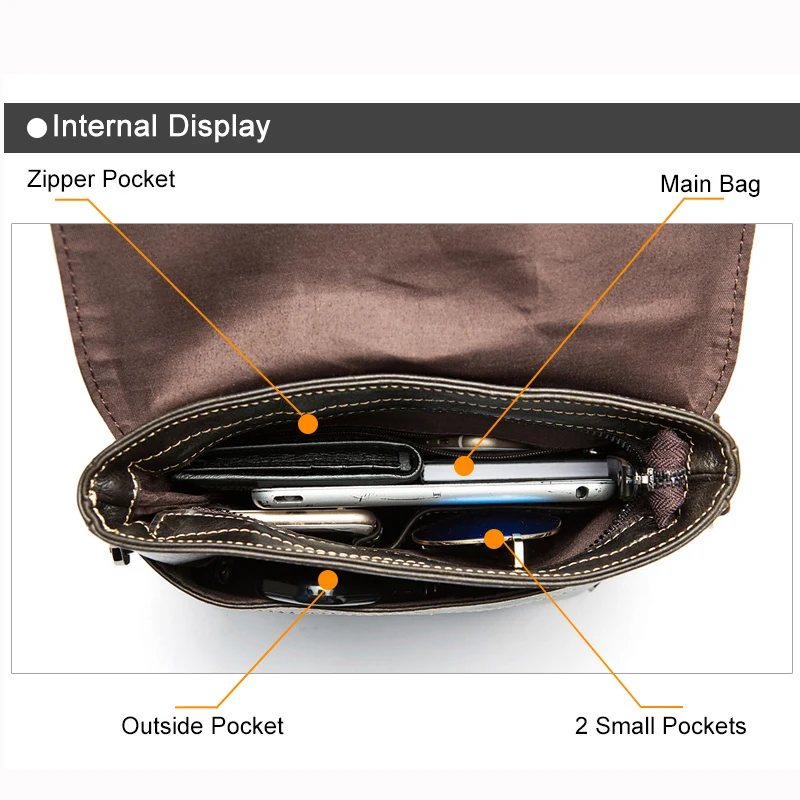  MVA Men's shoulder bag for men oil leather small Messenger bag men's genuine leather crossbody/male - 32415288111
