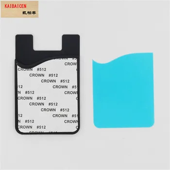 

Sublimation blank Silicon Credit Pocket Adhesive DIY Cell Phone Holder ID Card Holder Slim Case sticker with soft PET sheet