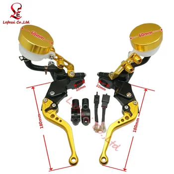 

2pcs GOLDEN CNC 7/8" INCH UNIVERSAL MOTORBIKE HYDRAULIC BRAKE CLUTCH MASTER CYLINDER BRAKE PUMP FOR HONDA YAMAHA KAWASAKI SUZUKI