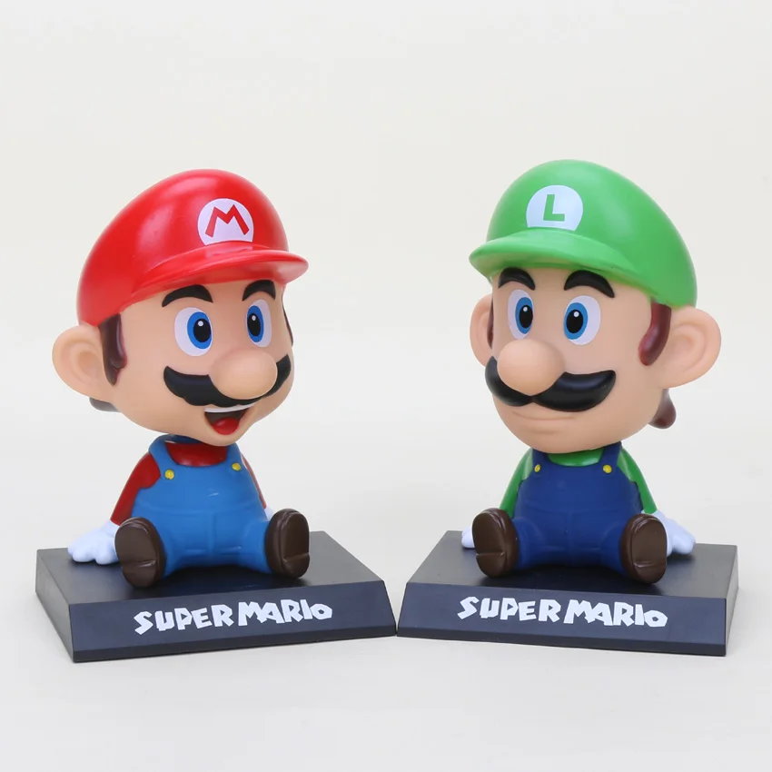 14 Cm New Super Mario Bros Bobblehead Kolekcja Pcv Figurka Toy Doll