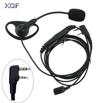 

K Plug Walkie Talkie Headset D-type Finger Ear Stick Double PTT Headphone Tactical Earpiece for Baofeng UV-5R Kenwood TK-3107