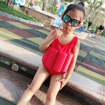 

Children Swimwear With Floating Foam Girls Boys Infant Baby Nylon Spandex Swimsuit Swimming Pool Suit