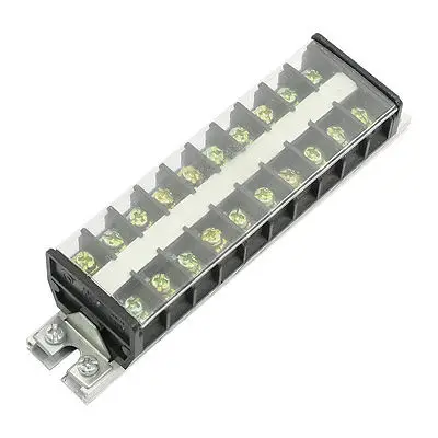 

Clear Cover 20A Dual Row 10 Pole Barrier Terminal Strip Cable Connector