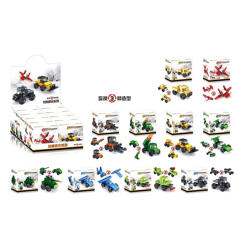 3 in 1 Transformation Assembly Car Model Kids Creative City Car Children Developmental font b Toy