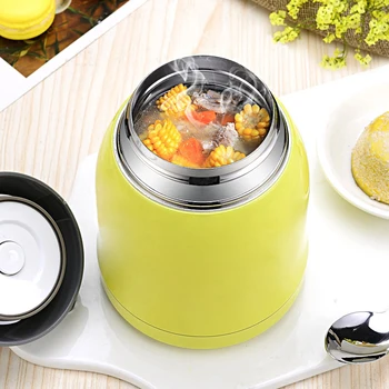 

Stainless Steel Stewpot Insulated Cup Vacuum Flasks Thermo cup Large 600ML Camping Out Lunch Box Portable Thermos Container 1pcs