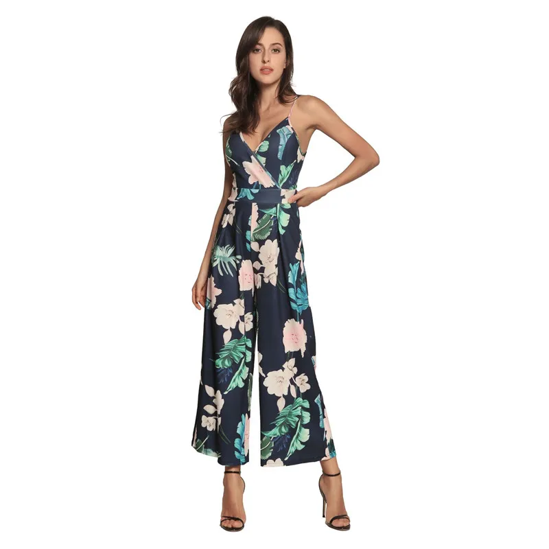 sexy backless striped rompers womens jumpsuit summer casual one piece wide leg jumpsuits long pants combinaison pantalon DC18634