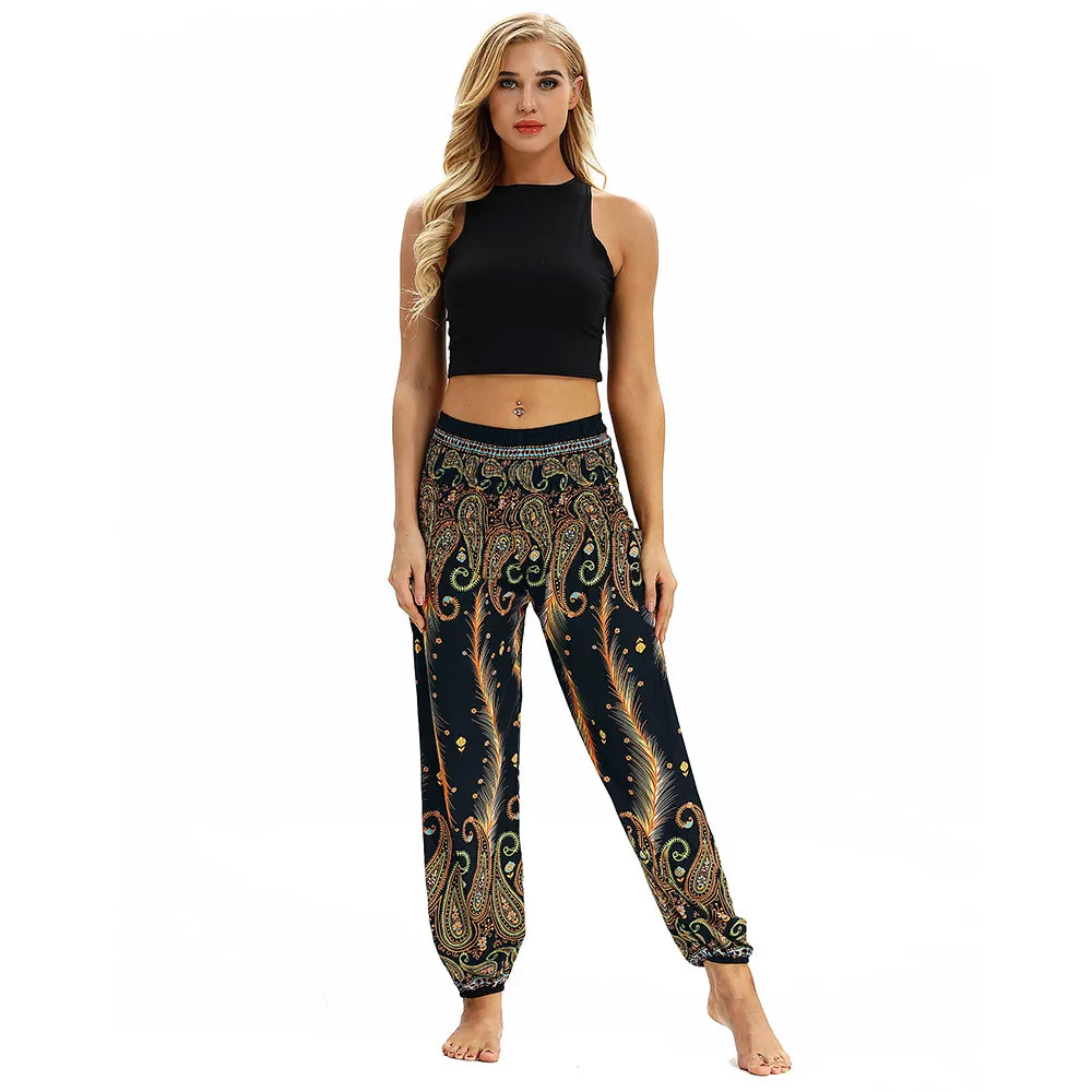 JAYCOSIN Pants Women Casual Loose Hippy Trousers 2019 Women Baggy Boho ...