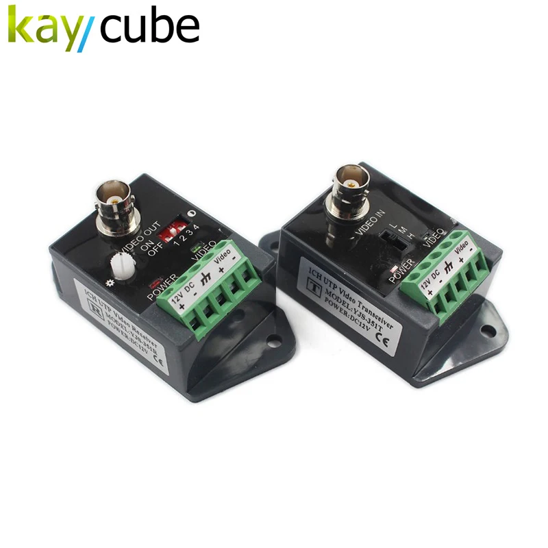 

2pcs (1 pair) Long distance 1 channel Active Video Balun Video Transceiver for CCTV AHD CVI TVI CVBS Single Channel Transmitter