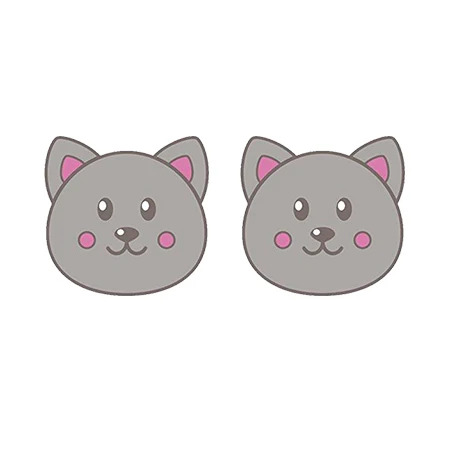New Teddy Bear Dog Rabbit Pig Face Resin Earrings Funny Animals Shrinky Dinks Earring Children Epoxy Stud Earrings - Окраска металла: 4
