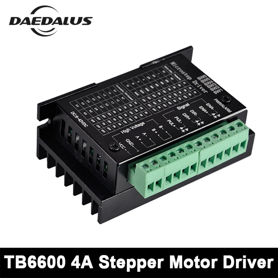 

Tb6600 42/57/86 Nema17,nema 23 Nema 34 Stepper Motor Driver 4A 9~42V 1 Axis 2 / 4 Phase For Cnc Engraving Machine