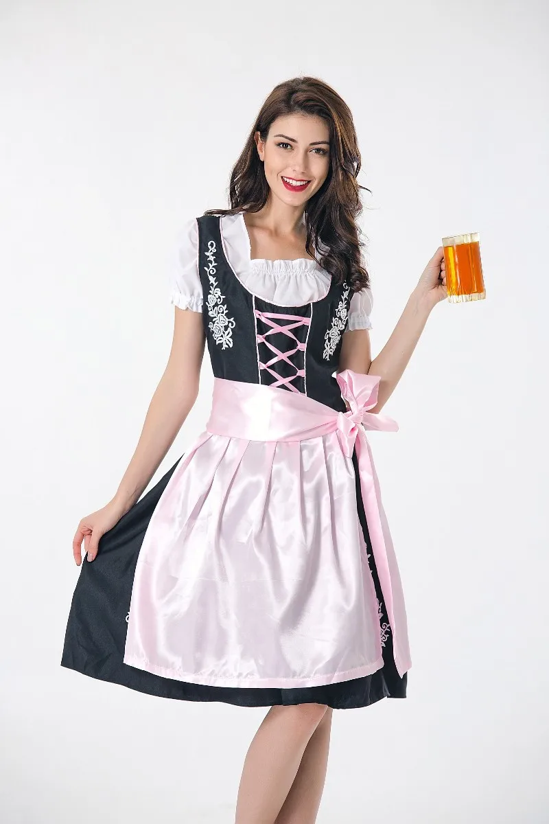 Для взрослых женщин Octoberfest Октоберфест маскарадное платье Bavaria Beer Girl Heidi Maid Dirndl наряд