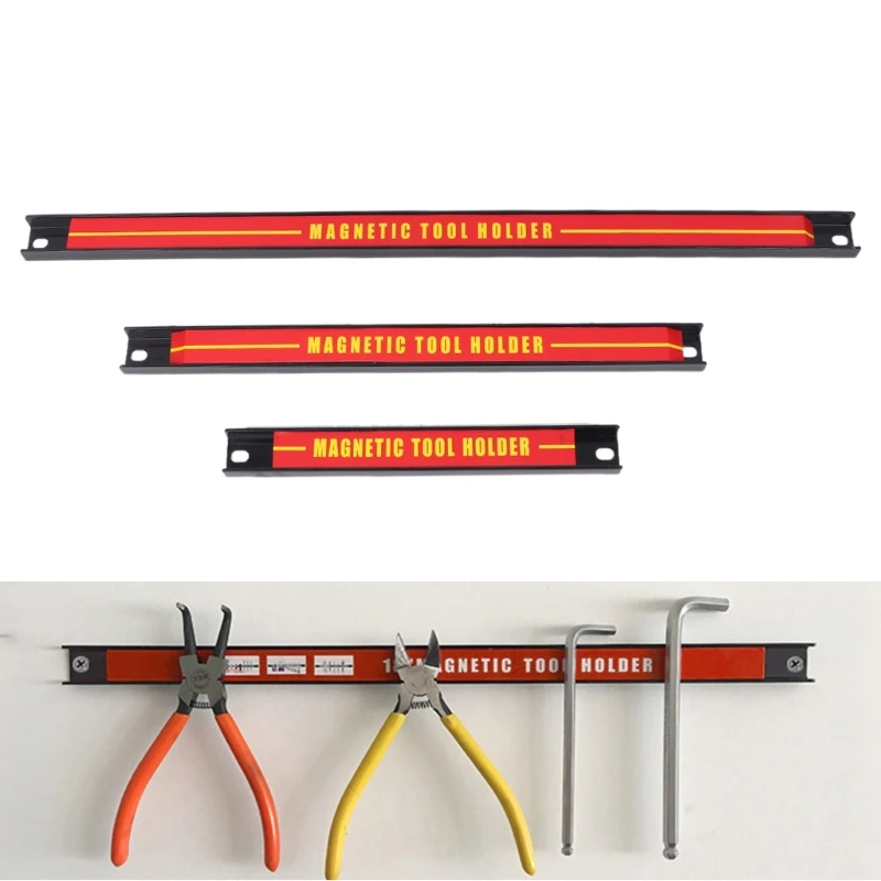 8 12 18 Magnetic Tool Holder Bar Organizer Storage Rack Wrench