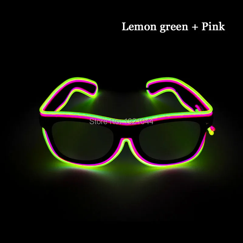 Special Offers 30pieces Double Color EL Wire Flashing Glasses Powered by 2-AA Batteries for Festival Glow Party Decoration Supplies Special Offers 30pieces Double Color EL Wire Flashing Glasses Powered by 2-AA Batteries for Festival Glow Party Decoration Supplies