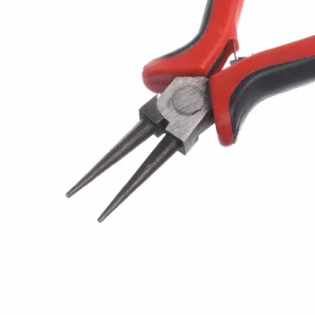 

New Fashion Jewelry Tools Pliers Equipment 12cm Long Red Round Needle Nose Pliers For DIY Accessories Jewelry Making