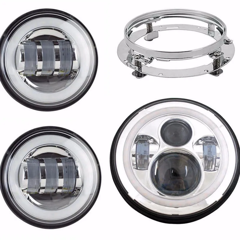 4.5 LED Auxiliary Lighting Brackets for Harley Street Glide Chrome Fram4e