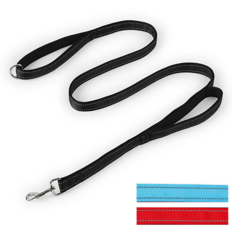 Heavy Duty Reflective Dog Leash with Thick Neoprene Ergonomic Dual