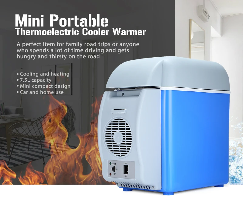 GBT - 3010 Mini 7.5L Refrigerator Thermoelectric Cooler Portable Warmer for Compact and Lightweight Car Design