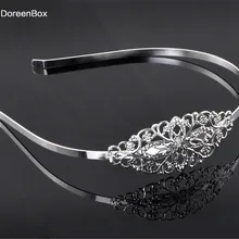 Doreen Box-5 шт. Серебристые филигранные цветочные повязки на голову для волос длиной 38 см, ширина 4,7 мм(B20784