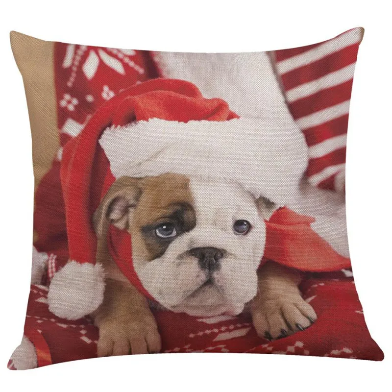 New Christmas Cotton Linen Pillow Case Sofa Cushion Cover Home Decor04