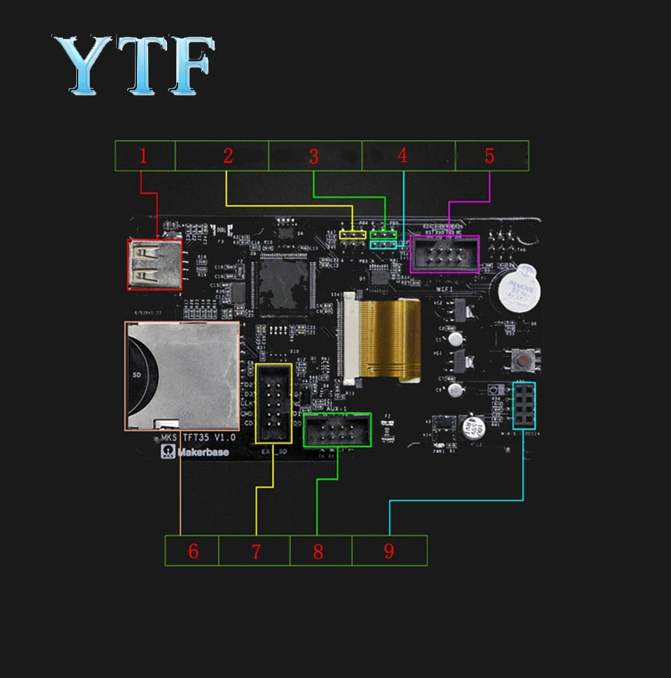 Дисплей для 3D принтера MKS TFT35 V1.0 сенсорный экран 3 5 дюйма ЖК панель TFT монитор