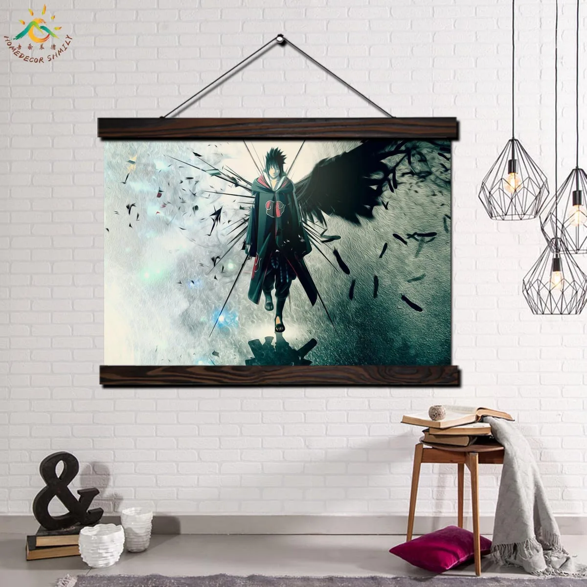 

Anime Naruto Figure Single Modern Wall Art Print Pop Art Picture And Poster Solid Wood Hanging Scroll Canvas Painting Home Decor