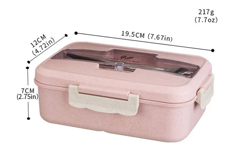 Ланч-бокс BPA экологичный контейнер для еды с посуда Microwavable Bento box для детей взрослых школьная офисная сумка для пикника