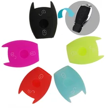 1pcs 2 Button Silicone Car Key Cover Holder Case Protector Skin For Mercedes Benz W214 W211 A180 A200 A260 A AMG Class