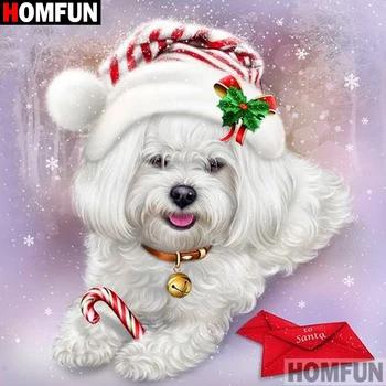 

HOMFUN Full Square/Round Drill 5D DIY Diamond Painting "Animal dog" 3D Diamond Embroidery Cross Stitch Home Decor A19262