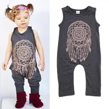 Fashion Infant Baby Girls Kids Cartoon Printed One-Piece Romper Jumpsuit Outfit Clothes