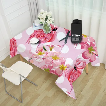 

1pcs Wedding Flamigo Printed Tablecloth Sumer Party Table Cloth for Birthday Party Dinner for Home Decortion