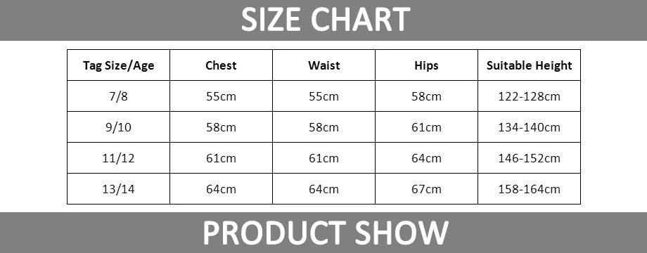 Ruffle Girl Size Chart