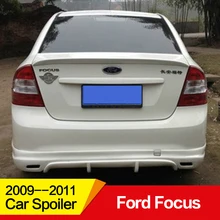 Применение для Ford Focus спойлер 2009 10 11 год PU пластик автомобиля refitt аксессуары без перфорации