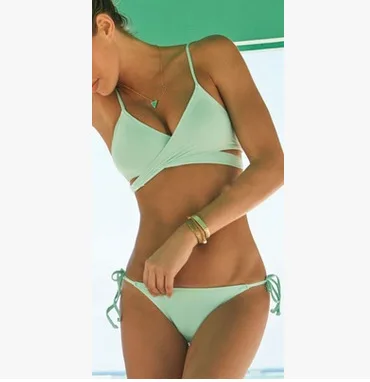 

2017 New Sexy Bikinis Women Swimsuit High Waisted Bathing Suits Swim Halter Push Up Bikini Set Swimwear Triangle Bikini