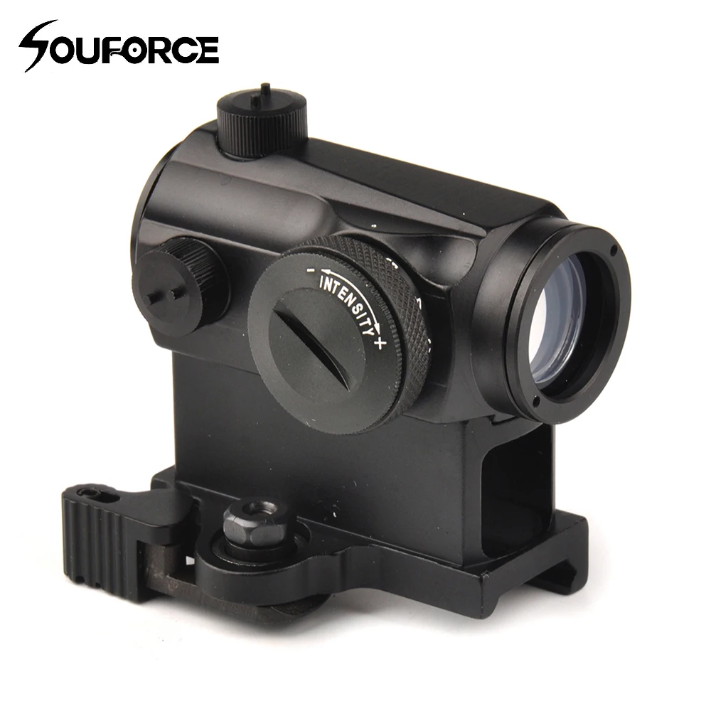 

Mini T-1 1X24 Telescopic Sight Illuminated Red Green Dot Sight With Quick Release Red Dot Scope Mount For Hunting Air