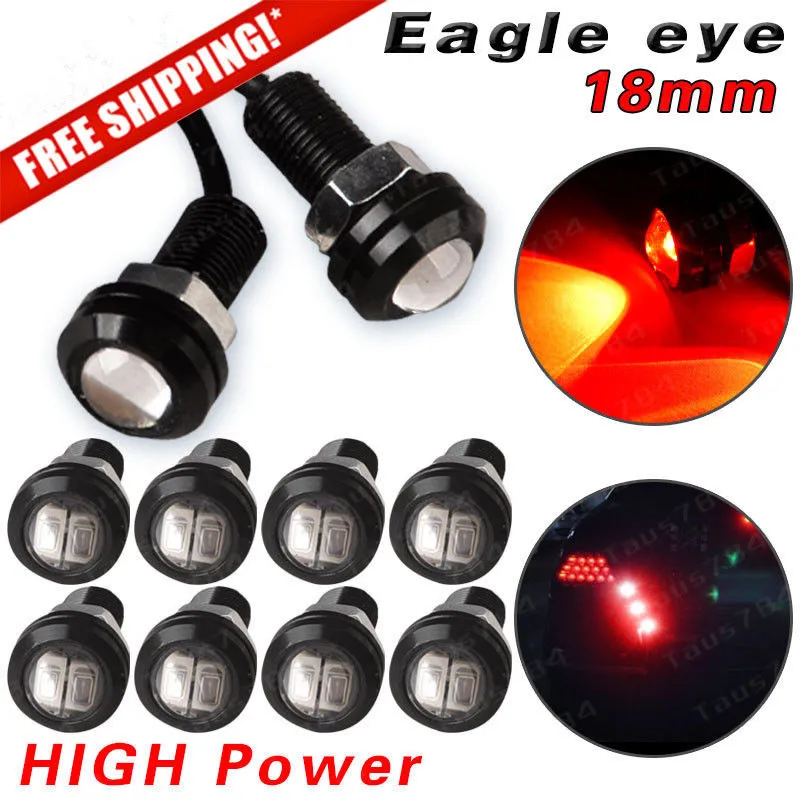 10X Red Motor Car 5730 9W 18mm Eagle Eye LED DRL Daytime Running Backup