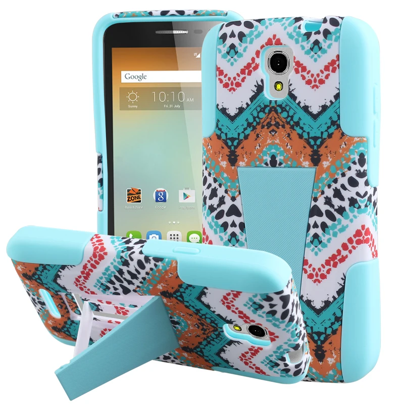 High quality 3 in 1 unbraek shockproof protective cover case with stand mobile phone for Alcatel Elevate |