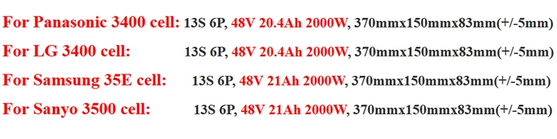 48 V 20Ah 1000 W 1500 W Аккумулятор для электрического велосипеда для Panasonic LG samsung 18650 cell 13 S 48 V 750 W литий-ионный аккумулятор с 5А зарядным устройством