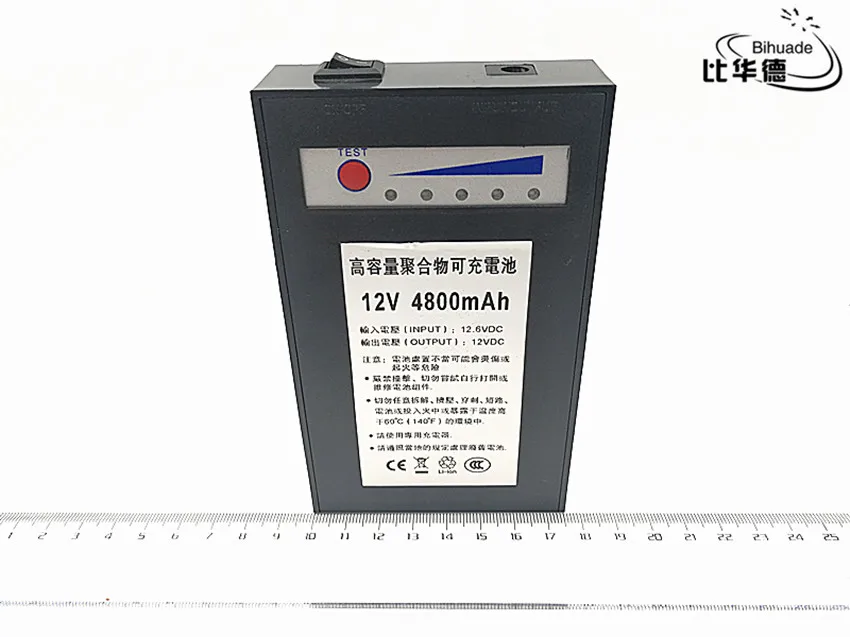12 V 4800 mah литиевая батарея перезаряжаемая DC Батарея полимерная батарея для монитора мотор светодиодный свет открытый запасная батарея