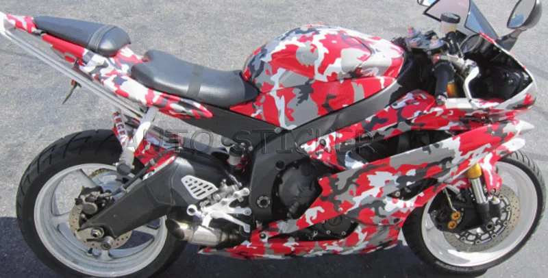 red white gray black snow camo vinyl 11
