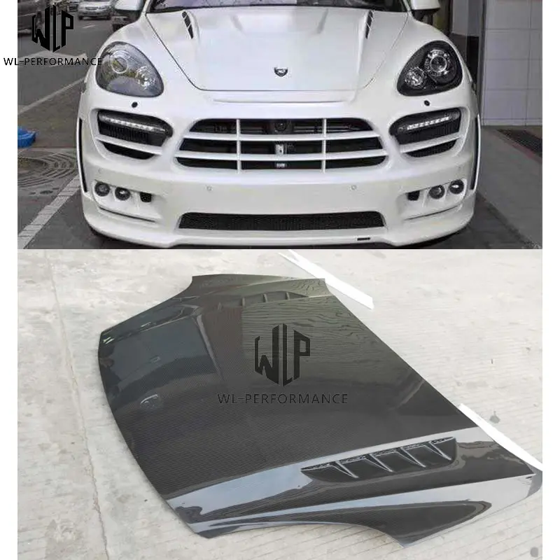 Cayenne Carbon fiber engine hood cover bonnet hoods with Car body kit for Porsche cayenne 958 11-up Car styling use